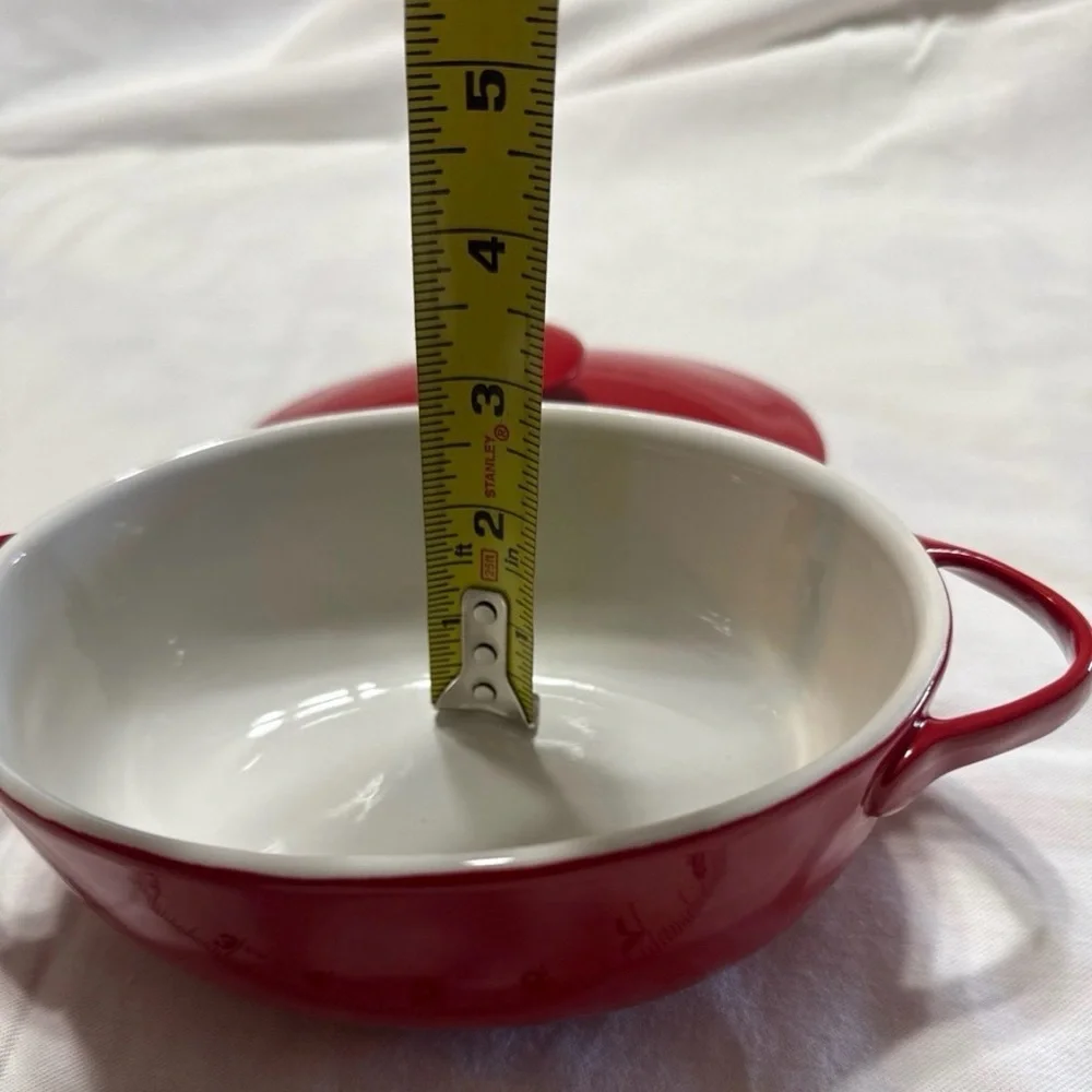 Crate&Barrel Cherry Red Casserole Dish